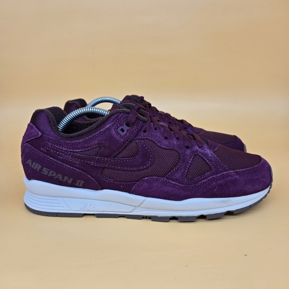 Nike Air Span II PRM Bordeaux Maroon Men\'s Suede Shoes Size 8.5